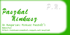 paszkal minkusz business card